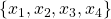 \{x_1, x_2, x_3, x_4\}